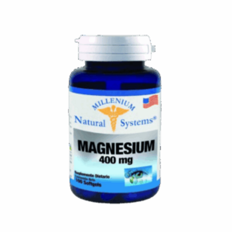 Oxido de Magnesio 400mg 100 Softgels - Millenium Natural Systems