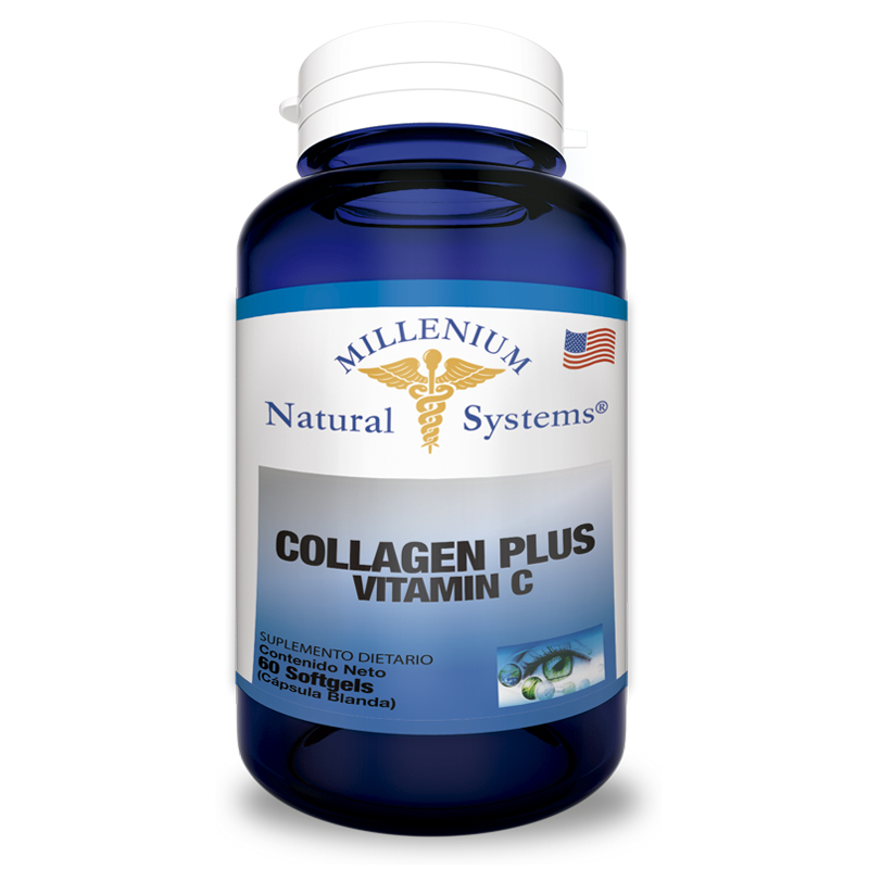Collagen Plus Vitamin C 60 Softgels - Millenium Natural Systems