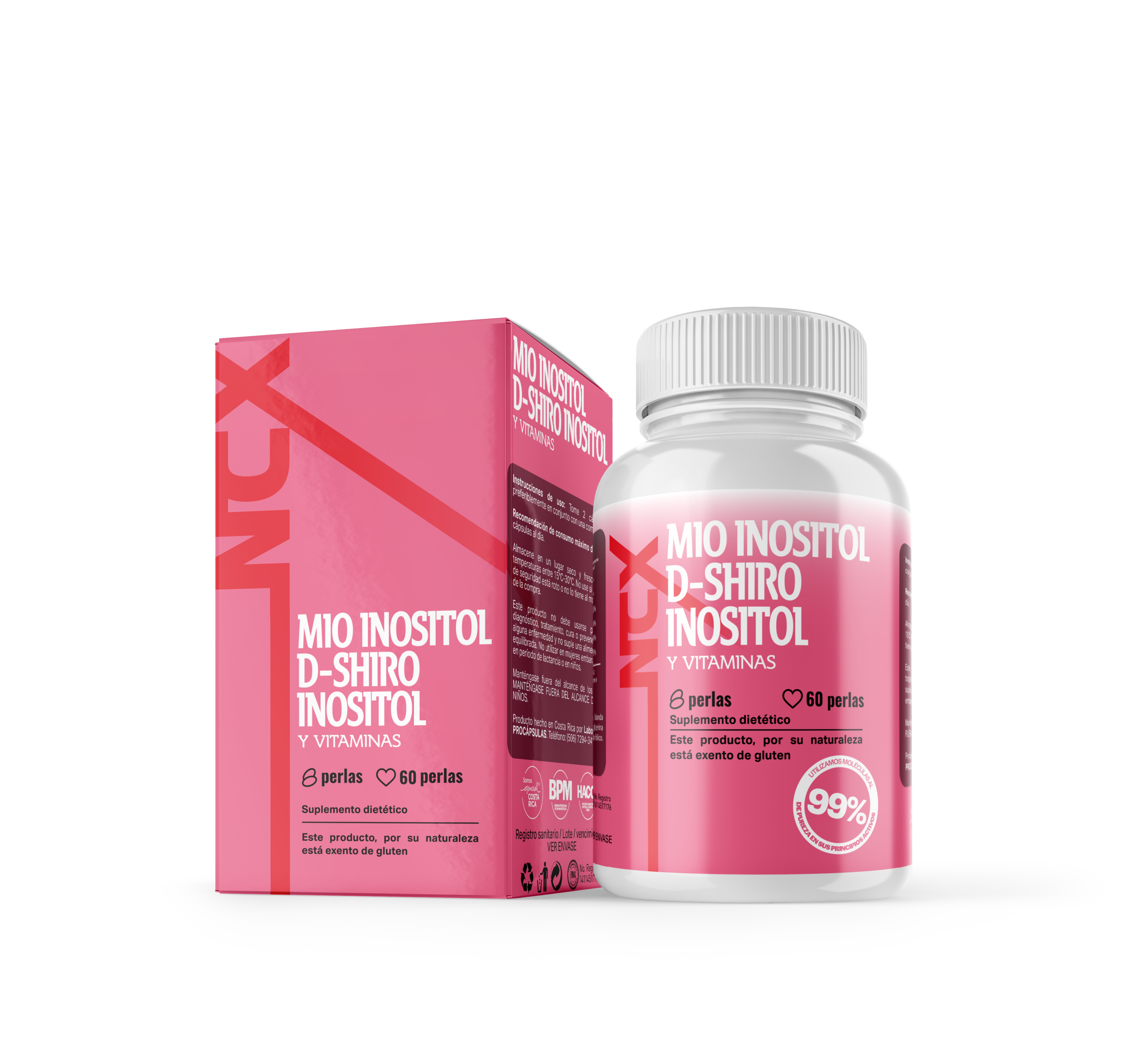 Mio Inositol con D-Chiro 60 Perlas - NCX